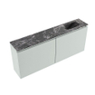 MONDIAZ TURE-DLUX Meuble de toilettes 120 cm Greey. Lavabo EDEN Lava position droite. Avec 1 trou de robinet. SW1103810