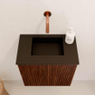 Mondiaz JOYA 40cm toiletmeubel - kleur Ruby - Wastafel FAYE positie Midden Zonder kraangat kleur Urban. SW1421792
