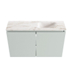 MONDIAZ TURE-DLUX Meuble toilette - 80cm - Greey - EDEN - vasque Frappe - position droite - sans trou de robinet SW1102778