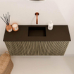 Mondiaz JOYA 80cm meuble de toilette - couleur Dusk - Vasque FAYE position Milieu Sans trou de robinet couleur Urban. SW1421648
