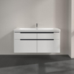 Villeroy & Boch Subway 2.0 Meuble sous lavabo 78.7x44.9x59cm avec 4 tiroirs pour lavabo encastrable 7176 130cm blanc brillant 1025036