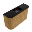 Mondiaz JOYA 73.2cm meuble de toilette - arrondi gauche et droite couleur Chêne - Vasque FAYE position Milieu Sans trou de robinet couleur Urban SW1421224