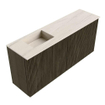 Mondiaz JOYA-DLUX 90cm meuble de toilette - couleur Shadow - Vasque FAYE position Gauche Sans trou de robinet couleur Meli. SW1424892