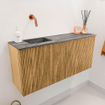 Mondiaz JOYA-DLUX Meuble de salle de bains 90cm - couleur Oak - Vasque FAYE position Gauche Sans trou de robinet couleur Sombra. SW1424247