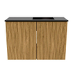 Mondiaz JOYA 60cm toiletmeubel - kleur Oak - Wastafel FAYE positie Rechts 1 kraangat kleur Urban. SW1421178