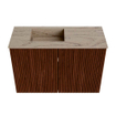 Mondiaz JOYA-DLUX Meuble WC 60cm - couleur Ruby - Lavabo FAYE position Gauche 1 trou de robinet couleur Arena. SW1425265