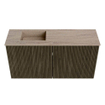 Mondiaz JOYA-DLUX Meuble de salle de bains 80cm - couleur Shadow - Vasque FAYE position Gauche 1 trou de robinet couleur Saba. SW1425116