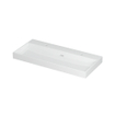 Ink urban lavabo 100x8x45cm 2 trous pour robinet 1 évier porcelaine blanc brillant SB0201081