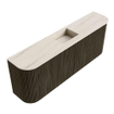 Mondiaz JOYA-DLUX 113.2cm toiletmeubel - ronding links en rechts kleur Shadow - Wastafel FAYE positie Midden 1 kraangat kleur Meli. SW1424943