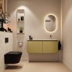 MONDIAZ TURE-DLUX Meuble toilette - 120cm - Oro - EDEN - vasque Ostra - position droite - sans trou de robinet SW1105004