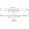 Tece DrainProfile douchegoot 100cm inkortbaar geborsteld rvs SW656774