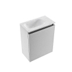 MONDIAZ TURE-DLUX Meuble pour WC 40 cm Plata. EDEN lavabo Opalo position gauche. Sans trou de robinet. SW1104490