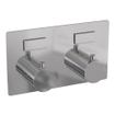 Brauer Chrome Edition mitigeur bain thermostatique encastré bouton poussoir set 04 combinaison de remplissage de bain 3 positions douche à main flexible de douche raccord mural coude chrome SW925540