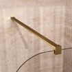 BRAUER Orion Paroi de douche à l'italienne - 90x200cm - verre transparent - revêtement en verre - PVD - Or brossé SW1476005