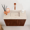 Mondiaz JOYA-DLUX 50cm toiletmeubel - kleur Ruby - Wastafel FAYE positie Midden Zonder kraangat kleur Frappe. SW1423465
