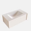 MONDIAZ LUSH Ensemble de meuble de salle de bain - 80cm - 1 tiroir - lavabo cloud - vasque centrale - 1 trou de robinet - sous-couche SW409537