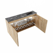 MONDIAZ TURE-DLUX meuble de toilettes 100 cm Washed Oak. Lavabo EDEN Lava position à droite. Avec 1 trou de robinet. SW1104134