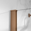 FugaFlow Eccelente Cabine de douche en verre - 90x120x200 - Profil en verre de sécurité - anti-calcaire - Cuivre brossé PVD (Cuivre) SW1451296