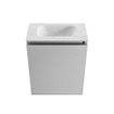 MONDIAZ TURE-DLUX Meuble toilette - 40cm - Plata - EDEN - vasque Opalo - position centrale - sans trou de robinet SW1104466