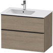 Duravit D-neo Meuble sous vasque 81x46.2x62.5cm 1 tiroir Chêne (terra) mat SW640819