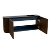 Mondiaz JOYA 101.6cm meuble de toilette - arrondi gauche couleur Walnut - Lavabo FAYE position Droite 1 trou de robinet couleur Urban. SW1421429
