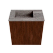Mondiaz JOYA-DLUX 40cm toiletmeubel - kleur Ruby - Wastafel FAYE positie Links 1 kraangat kleur Oza. SW1425484