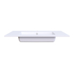 Arcqua Mira Inbouw Wastafel - 91x46x1.5cm - enkele wasbak - 1 kraangat - cast marble - mat wit SW1581387