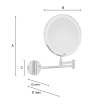 Smedbo Cosmeticaspiegel - wand - 20cm - 7x vergrotend - verlichting - Messing - mat zwart SW1222064
