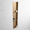 Mondiaz EASY Niche salle de bains - 149.5x8x29.5cm - à encastrer ou à monter - 3 compartiments - Oro | Oro SW1017041