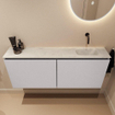 MONDIAZ TURE-DLUX Meuble toilette - 120cm - Cale - EDEN - vasque Opalo - position droite - sans trou de robinet SW1104210