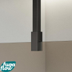 FugaFlow Eccelente Vetro douche à l'italienne salle de bain - 160x200cm - verre fumé - bras plafond - gunmetal SW1124416