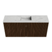 Mondiaz JOYA-DLUX 90cm toiletmeubel - kleur Walnut - Wastafel FAYE positie Midden Zonder kraangat kleur Opalo. SW1422500