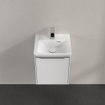 Villeroy & Boch Subway 3.0 meuble sous lavabo - 40x40x30cm - avec 1 porte à ouverture à gauche avec système de fermeture douce et poignée brillante en aluminium panneau de particules Brilliant white SW701602