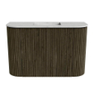 Mondiaz JOYA-DLUX 63.2cm toiletmeubel - ronding links en rechts kleur Shadow - Wastafel FAYE positie Midden Zonder kraangat kleur Opalo. SW1422969