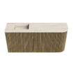 Mondiaz JOYA-DLUX 91.6cm meuble de salle de bains - arrondi droit couleur Dusk - Vasque FAYE position Gauche 1 trou de robinet couleur Meli. SW1425854