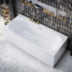 Villeroy & Boch Loop baignoire duo - 180x80cm - rectangulaire/baignoire intérieure ovale - acrylique Blanc Alpin brillant SW693634