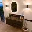 Mondiaz CIRO-DLUX Meuble de salle de bains ensemble - 120x45x50cm - Vasque solid surface Lava - 1 lavabo à gauche - sans trous de robinetterie - 2 tiroirs - Shadow SW1532285