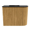 Mondiaz JOYA 51.6cm toiletmeubel - ronding rechts kleur Oak - Wastafel FAYE positie Links Zonder kraangat kleur Urban. SW1421190