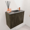 Mondiaz JOYA-DLUX 50cm toiletmeubel - kleur Shadow - Wastafel FAYE positie Rechts 1 kraangat kleur Sombra. SW1425173