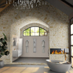 Mondiaz Aivy ensemble de meuble de salle de bains - 120x45x50cm - 1 trou de robinet - 1 vasque talc Solid surface - Gauche - 2 tiroirs - Sans miroir - MDF Talc SW892205
