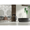 Terravito Hodoro carreau mural et de sol - 59.5x59.5cm - 9.5mm - rectifié - Terrazzo - Blanc SW857380