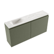 MONDIAZ TURE-DLUX 100cm meuble de WC Army. EDEN lavabo Ostra position gauche. Sans trou de robinet. SW1104707