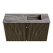 Mondiaz JOYA-DLUX 70cm meuble de salle de bains - couleur Shadow - Vasque FAYE position Droite Sans trou de robinet couleur Sombra. SW1425187