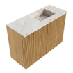 Mondiaz JOYA-DLUX Meuble de toilette 60cm - couleur Oak - Lavabo FAYE position Droite Sans trou de robinet couleur Frappe SW1421912
