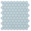 SAMPLE By Goof mozaiek hexagon light blue Wandtegel Mozaiek Mat Blauw SW735626