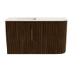 Mondiaz JOYA-DLUX 71.6cm toiletmeubel - ronding rechts kleur Walnut - Wastafel FAYE positie Links Zonder kraangat kleur Meli. SW1424427