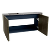 Mondiaz JOYA-DLUX 91.6cm toiletmeubel - ronding rechts kleur Shadow - Wastafel FAYE positie Links 1 kraangat kleur Sombra. SW1425228