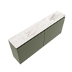 MONDIAZ TURE-DLUX Meuble toilette - 120cm - Army - EDEN - vasque Frappe - position droite - sans trou de robinet SW1102701