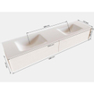 ENSEMBLE DE MEUBLE MONDIAZ LUSH - 180 cm - 2 tiroirs - lavabo cloud - 2 lavabos - 0 trous de robinet - sous-couche SW409576