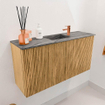 Mondiaz JOYA-DLUX 80cm toiletmeubel - kleur Oak - Wastafel FAYE positie Midden 1 kraangat kleur Sombra. SW1424234